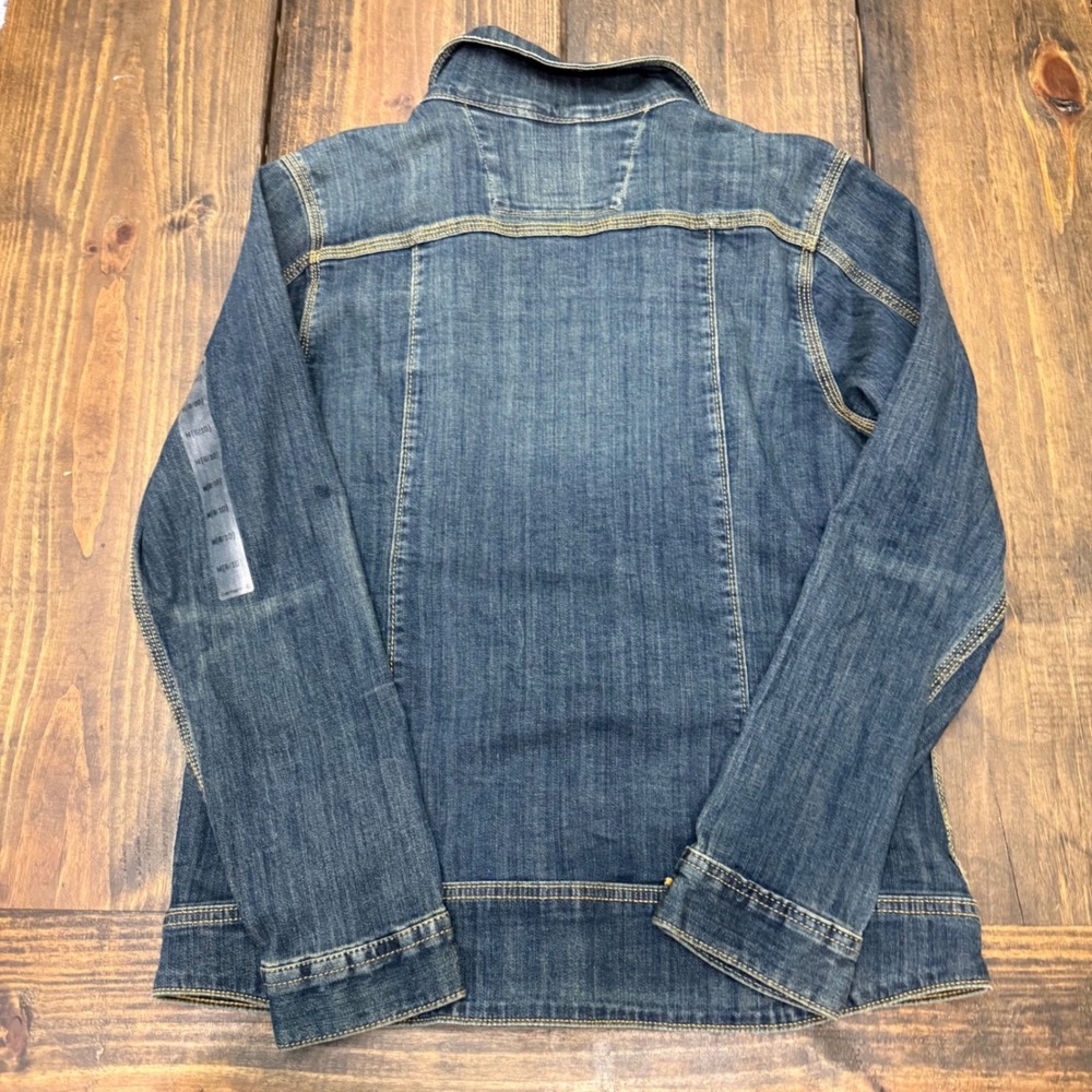 Carhartt Womens Denim Trucker Jacket Medium Wash Blue 102037 485 Size M 8/10 - Picture 6 of 7